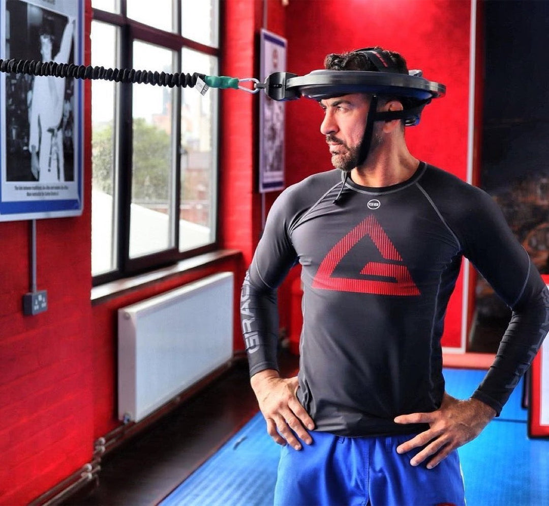 Braulio Estima BBJ Legend, using his Iron Neck Pro