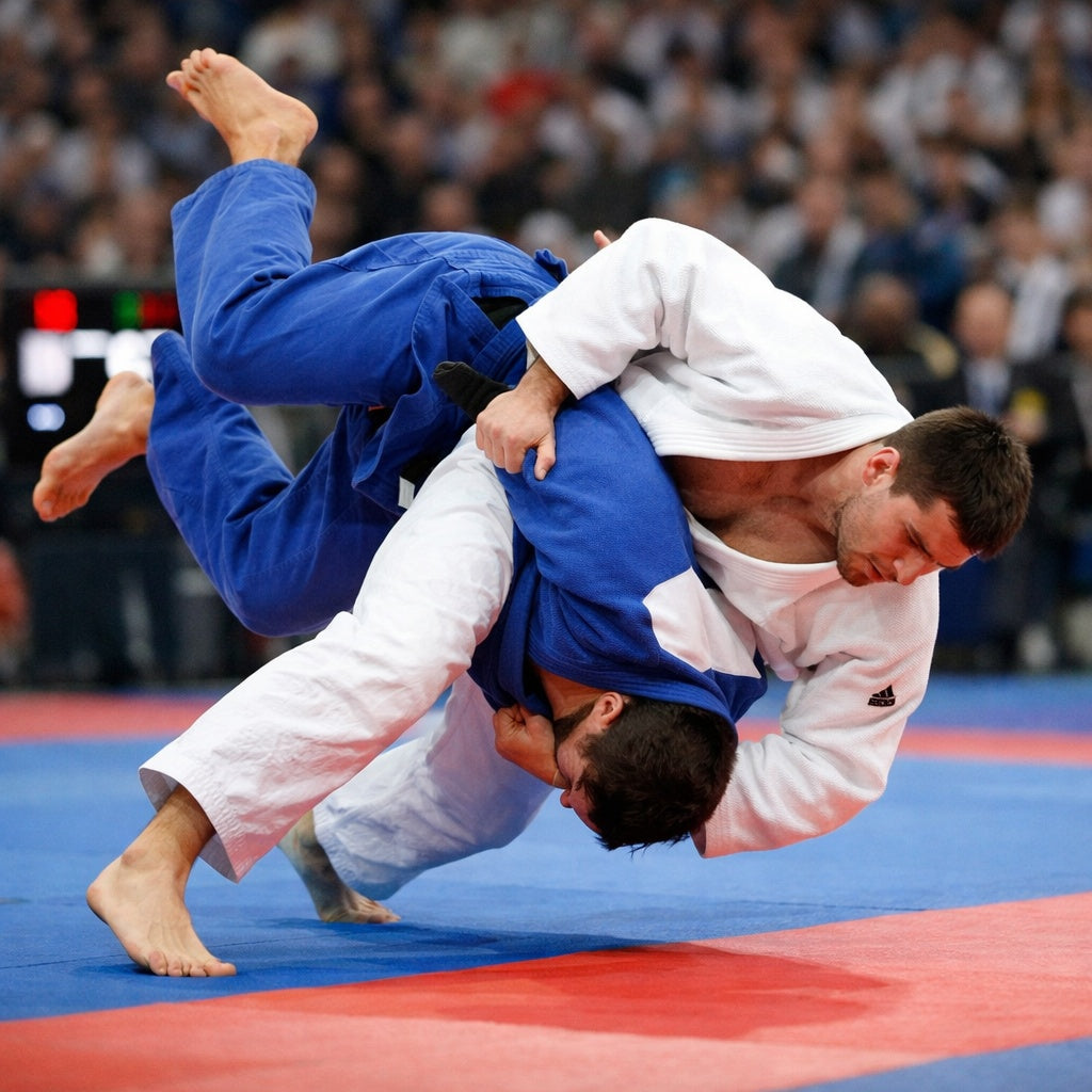 Men's Judo Throw onto head.